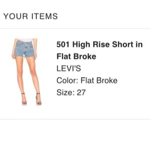 501 high rise short in flat broke